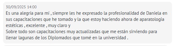 Testimonio de alumna sobre la formación HIFU