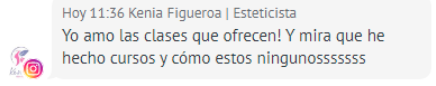 Testimonio de Kenia Figueroa sobre las clases